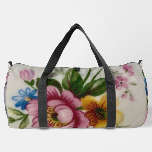 Tee Cup Floral Bouquet Duffle Tasche (Rückseite)