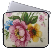 Tee Cup Floral Bouquet Electronics Bag