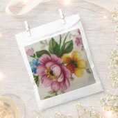Tee Cup Floral Bouquet Gefallen Tasche Geschenktütchen (Ausgeschnitten)
