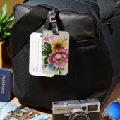 Tee Cup Floral Bouquet Gepäckstück Gepäckanhänger