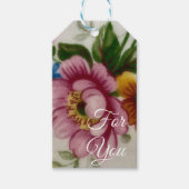 Tee Cup Floral Bouquet Geschenkanhänger (Vorderseite)