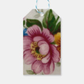 Tee Cup Floral Bouquet Geschenkanhänger (Rückseite)