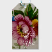 Tee Cup Floral Bouquet Geschenkanhänger