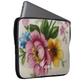 Tee Cup Floral Bouquet Laptopschutzhülle (Vorne Rechts)
