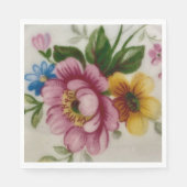 Tee Cup Floral Bouquet Papier Napkin Serviette (Vorderseite)