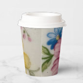 Tee Cup Floral Bouquet Papier Tasse Pappbecher (Rechts)