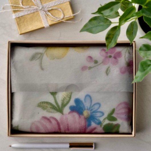 Tee Cup Floral Bouquet Seidenpapier