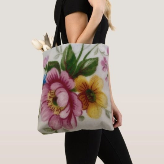 Tee Cup Floral Bouquet Tote Tasche