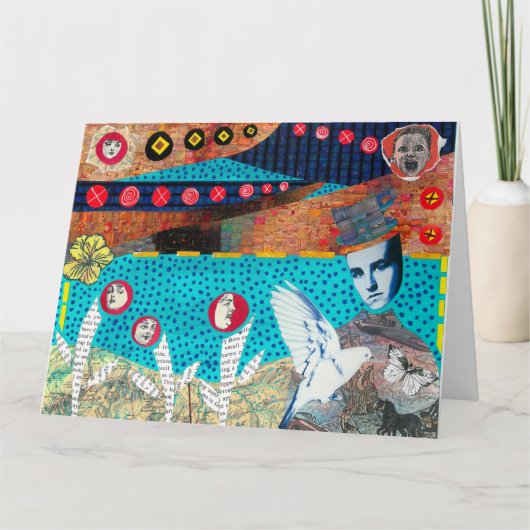 Tee Cup Head Grußkarte Karte (Vorderseite)