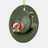 Tee-Cup-Maus schlafen 2 Seiten Keramikornament (Rechts)