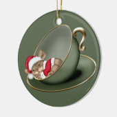 Tee-Cup-Maus schlafen 2 Seiten Keramikornament (Links)