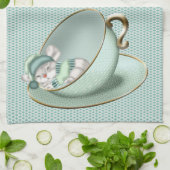 Tee-Cup-Maus schlafen Geschirrtuch (Gefaltet)