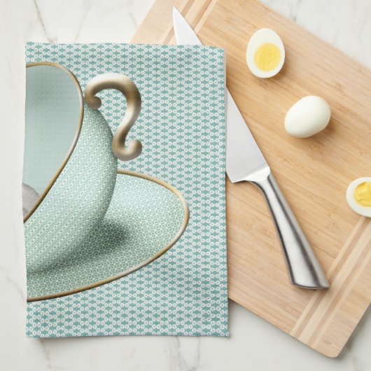 Tee-Cup-Maus schlafen Geschirrtuch (Viertel Falte)