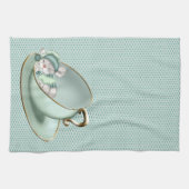 Tee-Cup-Maus schlafen Geschirrtuch (Horizontal)