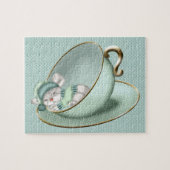 Tee-Cup-Maus schlafen Puzzle (Horizontal)