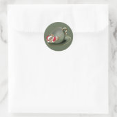 Tee-Cup-Maus schlafen Runder Aufkleber (Tasche)