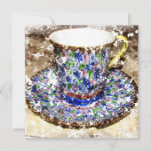 Tee-Cup-Party Einladungen (Vorderseite)