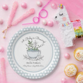 Tee-Cup Tea Party Babydusche Papierplatte Pappteller (Party)