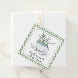 Tee Cup Tea Party Kinderdusche Danke Geschenkanhänger