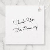 Tee Cup Tea Party Kinderdusche Danke Geschenkanhänger (Rückseite)