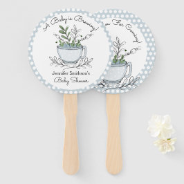 Tee Cup Tea Party Kinderdusche Danke Hand Fan Fächer