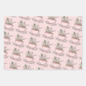 Tee-Cup Tee Party Babydusche Packpapier Blatt (Vorderseite 2)