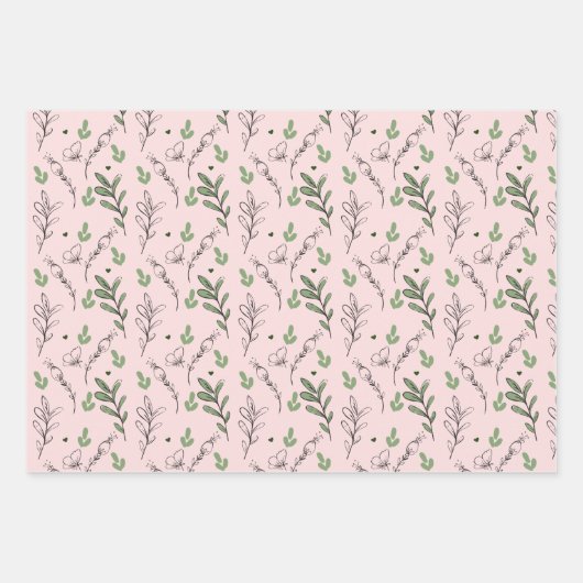 Tee-Cup Tee Party Babydusche Packpapier Blatt (Vorderseite)