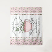 Tee-Cup Tee Party Babydusche Tapezierung Wandteppich (Vorderseite)