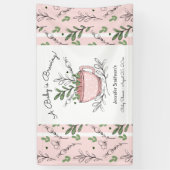 Tee-Cup Tee Party Kinderdusche Banner (Vertikal)