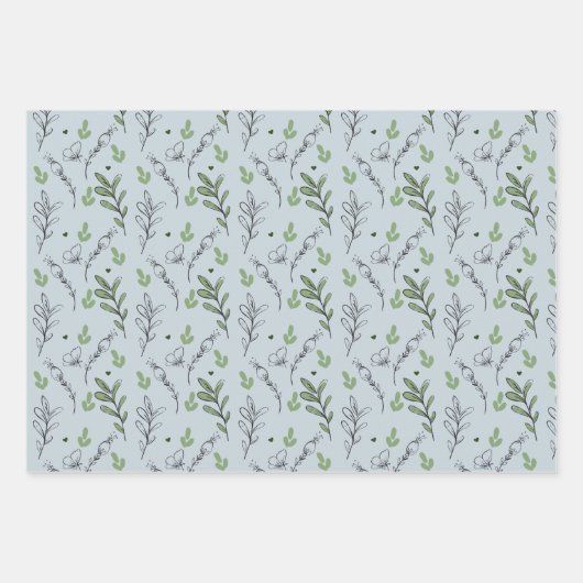 Tee-Cup Tee Party Kinderdusche Geschenkpapier Set (Vorderseite)