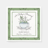 Tee-Cup Tee Party Kinderdusche Napkins Serviette (Vorderseite)