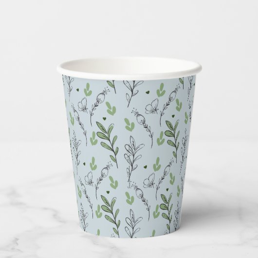 Tee-Cup Tee Party Kinderdusche Pappbecher (Rückseite)