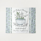 Tee-Cup Tee Party Kinderdusche Wandteppich (Vorderseite (Horizontal))