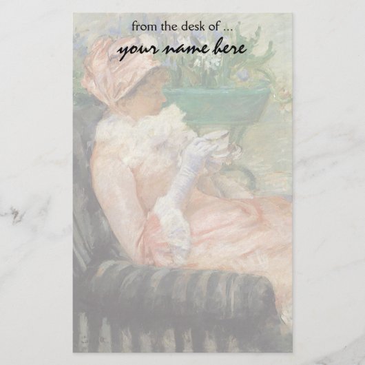 Tee-Cup von Mary Cassatt, Vintager Impressionismus Briefpapier (Vorderseite)