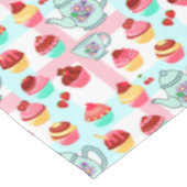 Tee & Cupcakes Tischdecke (Schrägansicht)
