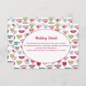 Tee Cups Moderne Hochzeitsstimmung Begleitkarte (Vorne/Hinten)