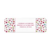 Tee Cups Moderne Vintage Rücksendeadresse (Vorne)