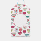 Tee Cups Modernes Vintag Geschenkanhänger (Rückseite)