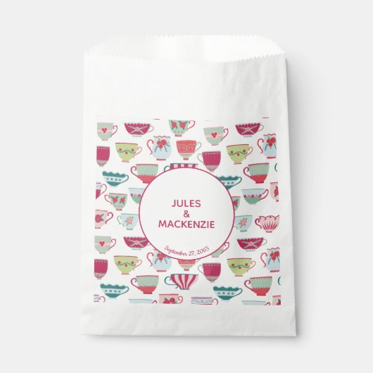 Tee Cups Modernes Vintag Geschenktütchen (Vorderseite)