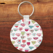 Tee Cups Modernes Vintag Schlüsselanhänger (Vorderseite)