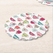 Tee Cups Modernes Vintag Untersetzer (angewinkelt)