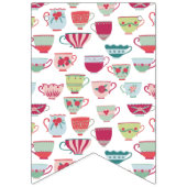 Tee Cups Modernes Vintag Wimpelkette (Erste Fahne)