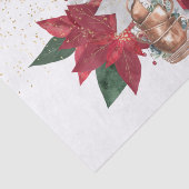 Tee Cups Poinsettia Rabbit Weihnachten Seidenpapier (Ausschnitt)