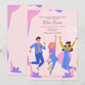 Tee-Dance-Party Einladung (Vorne/Hinten)