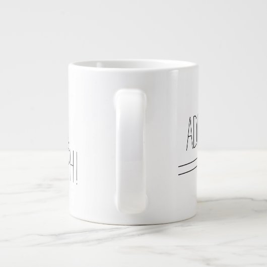 Tee dann Triumph Motivierend Text Personalisiert Jumbo-Tasse (Rückseite)