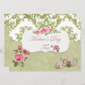 Tee der Mutter Tages Einladung (Vorne/Hinten)