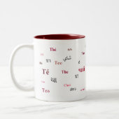 Tee der Tasse der Welt (in rot) (Links)