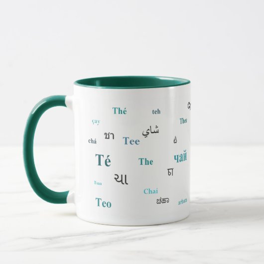 Tee der Tasse der Welt (türkis) (Links)