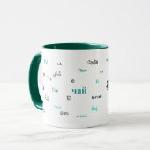 Tee der Tasse der Welt (türkis) (Vorderseite Links)