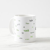Tee der WeltTasse (im Grün) Kaffeetasse (Vorderseite Links)